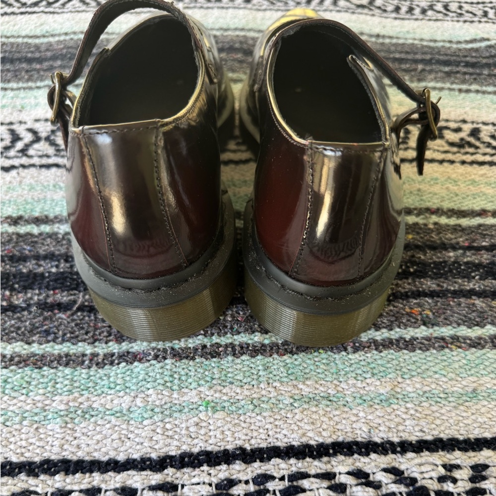 Dr Martens ELPHIE Leather Mary Jane Shoes Cherry Red Arcadi Womens Size 9 EU 41 - Picture 3 of 7